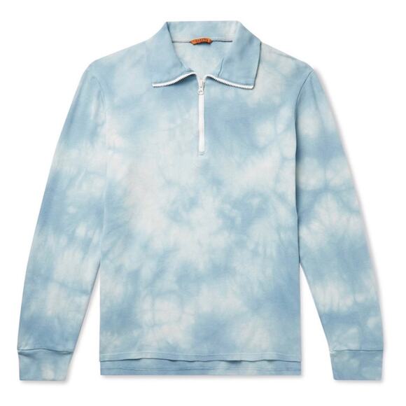 NWT Mr. Porter Barena Calenda Half-Zip Sweatshirt Blue - Picture 4 of 12